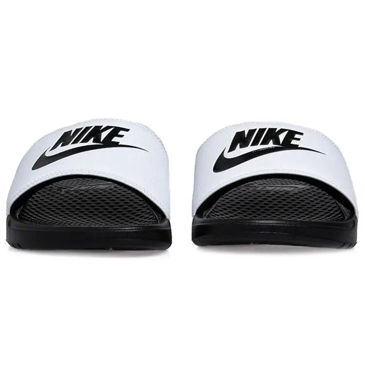 Ciabatte Nike Benassi Bianche Unisex Sandali Nero-Nero 343880-100 36 miniatura 4