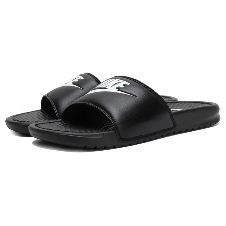 Ciabatte Nike Benassi Nere Unisex Bianche 343880-090 37 5 miniatura 2