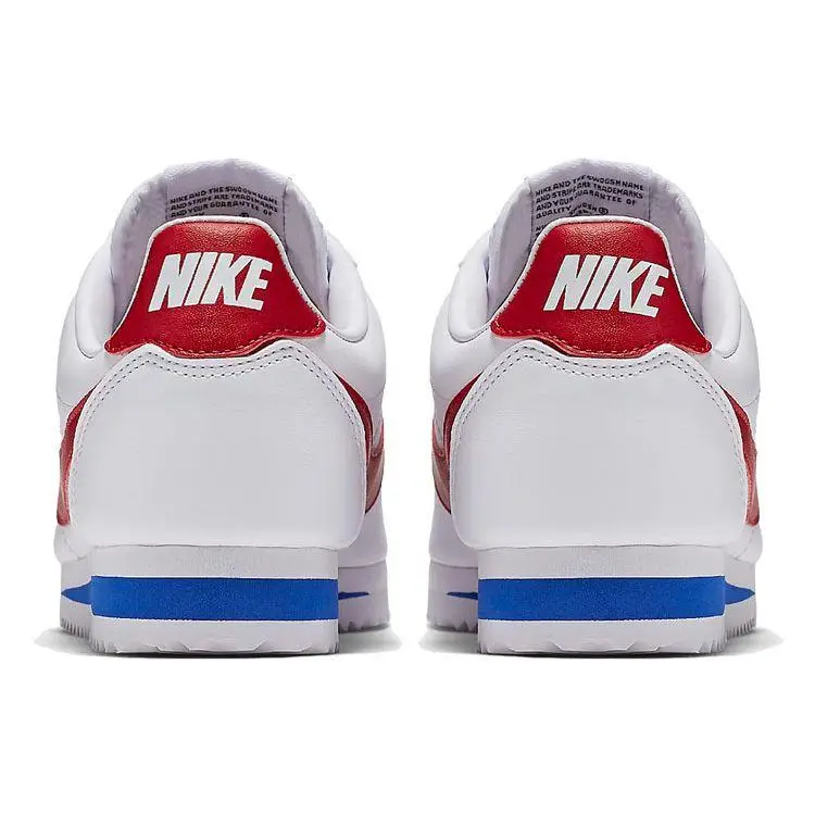 Nike Sneakers da Donna Classic Cortez in Pelle Bianco e Rosso miniatura 5