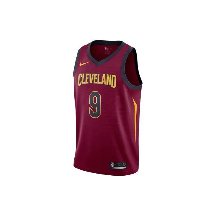 Cleveland Cavaliers Dwyane Wade No 9 Gilet da Basket Performance Uomo Maglia Vino Oro 864467-689 L