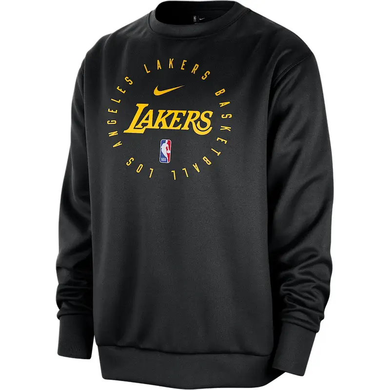 Collaborazione Nike X NBA Los Angeles Lakers Dri-Fit SS25 Spotlight Fashion Versatile Asciugatura Rapida Felpa Girocollo Uomo felpa Nero FQ3372-010 S