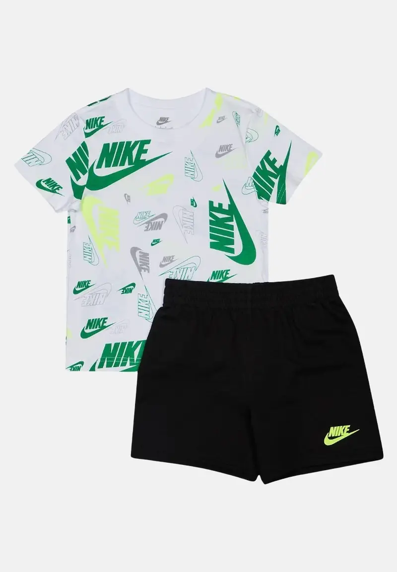 NIKE Completino Nike Futura Aop bianco e nero da neonato