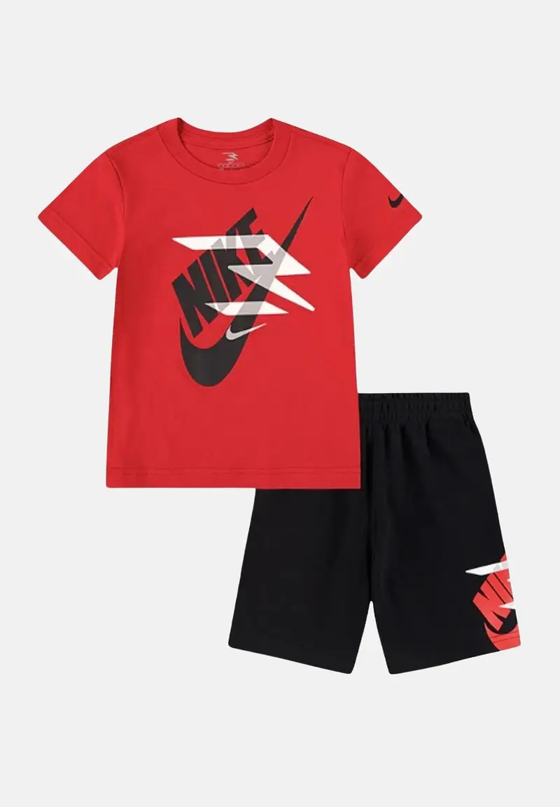 NIKE Completino rosso e nero da bambino con logo