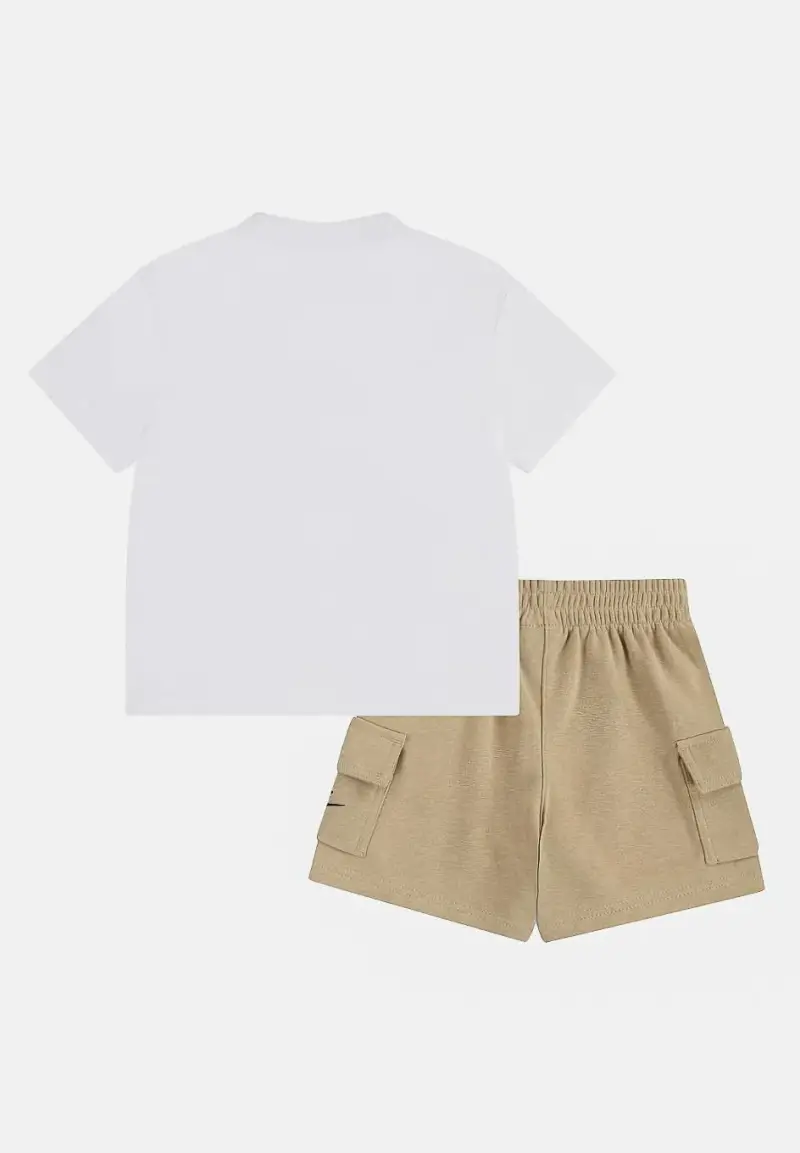 Completino Sportswear Pocket bianco e beige da bambino miniatura 2