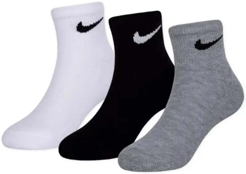 Nike -CONFEZIONE DA 3 PAIA -CALZA ALLA CAVIGLIA -LOGO bianco BIANCO/NERO/GRIGIO 4-5 anni W2F