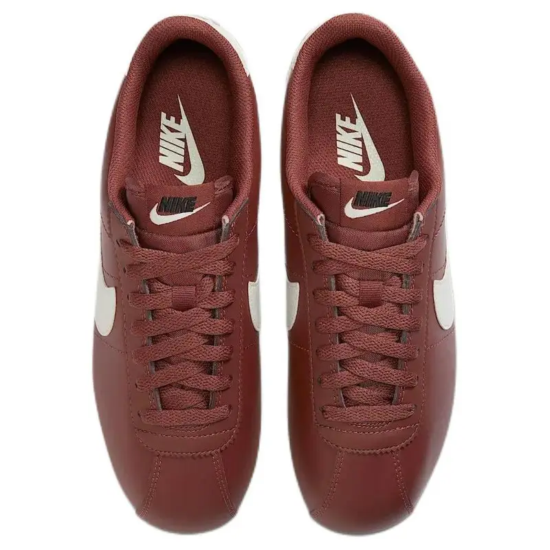 Cortez Pelle Confortevoli Versatili Antiscivolo Resistenti all Usura Scarpe da Corsa Casual Basse Donna sneaker Rosso Marrone DN1791-201 35 5 miniatura 3