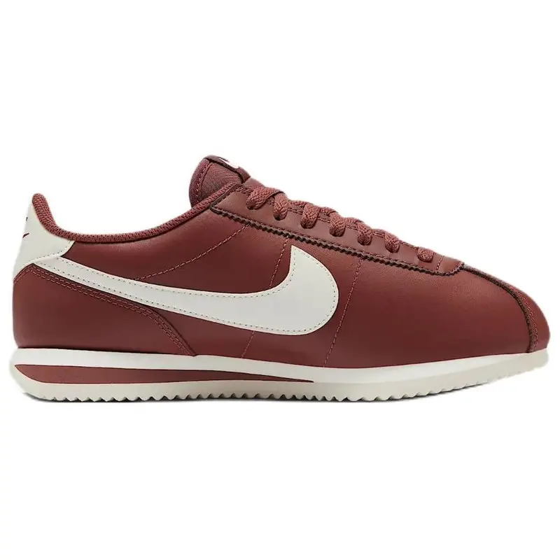 Cortez Pelle Confortevoli Versatili Antiscivolo Resistenti all Usura Scarpe da Corsa Casual Basse Donna sneaker Rosso Marrone DN1791-201 35 5 miniatura 4