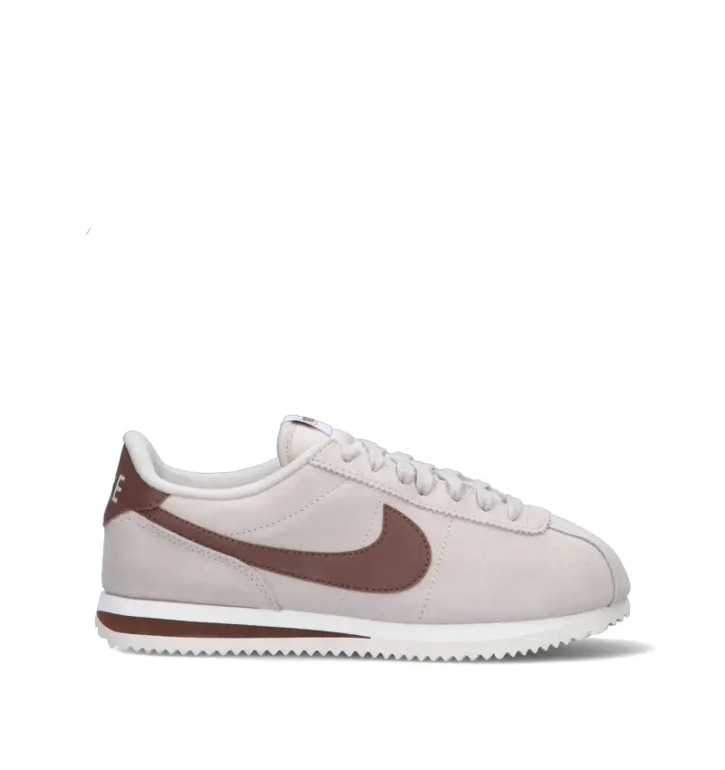 CORTEZ Sneaker donna bianca/marrone in suede Vario