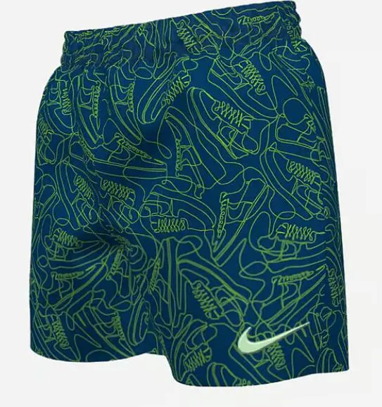 Costume da bagno ragazzo nike con stampa allover e swoosh - blu | Nike