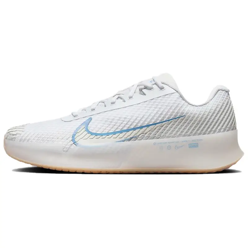 Court Air Zoom Vapor 11 HC Bianco Azzurro Gomma Scarpe da Ginnastica Uomo Vela Gomma Marrone Chiaro DR6966-107 41