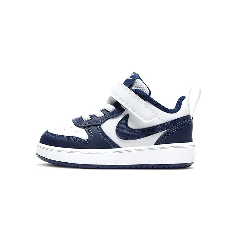 Court Borough Low 2 TD Bianco Blu Segnale Scarpe da Ginnastica per Bambini Blu-Void BQ5453-107 26