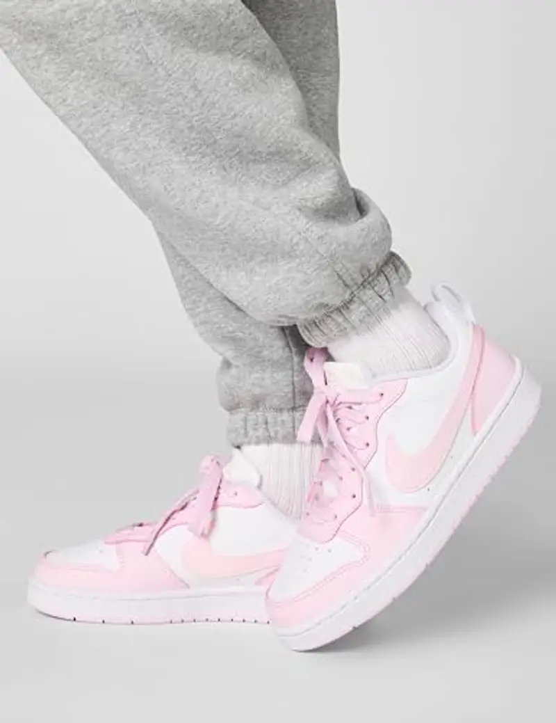 Nike Court Borough Low Recraft GS, Scarpe con Lacci, White/Pink Foam, 37.5 EU miniatura 2