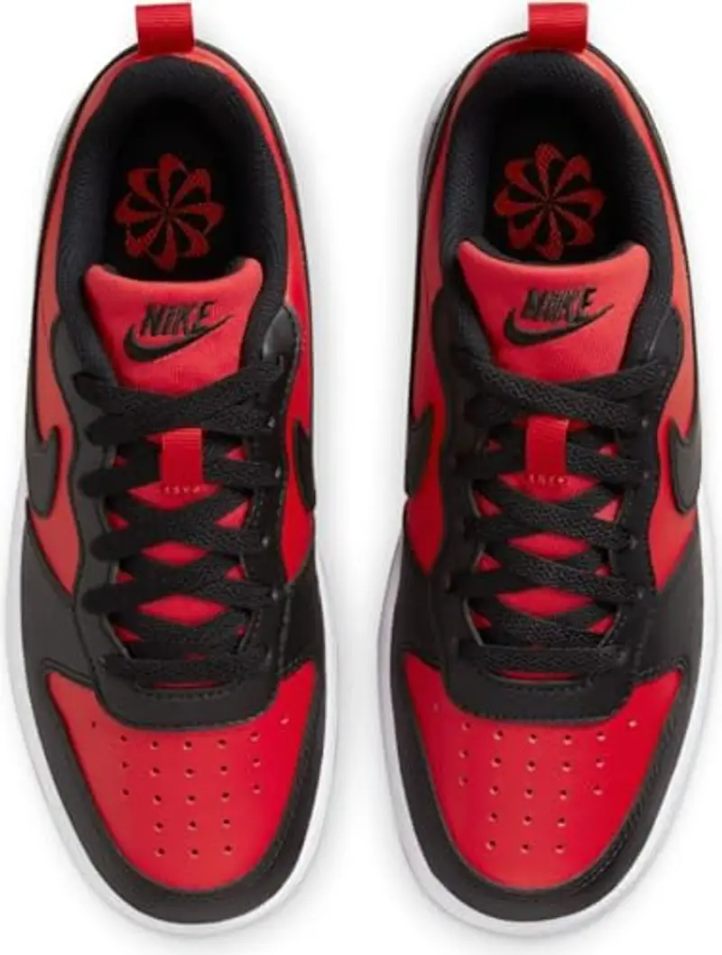 NIKE Court Borough Low RECRAFT (GS), Sneaker, University Red Black White, 38.5 EU miniatura 3