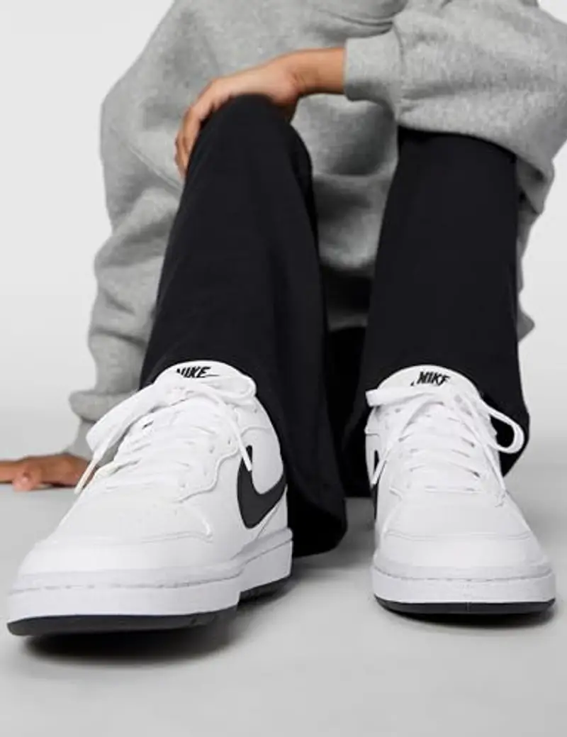 NIKE Court Borough Low RECRAFT (GS), Sneaker, White Black, 38.5 EU miniatura 2