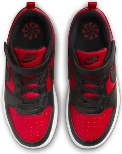 NIKE Court Borough Low RECRAFT (PS), Sneaker, University Red Black White, 31.5 EU miniatura 3