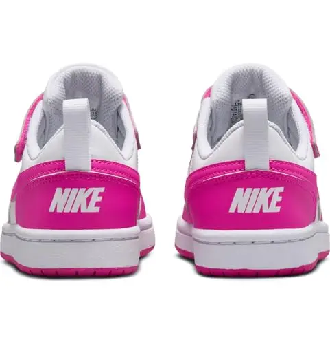 Nike Court Borough Low Recraft (PS), Sneaker, White/Laser Fuchsia, 35 EU miniatura 3