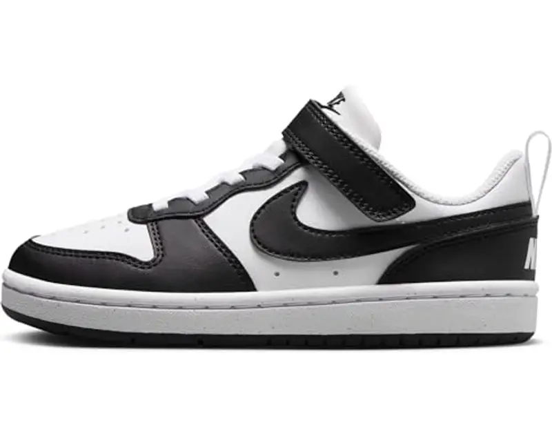 NIKE Court Borough Low Recraft, Sneaker, Bianco e Nero, 34 EU