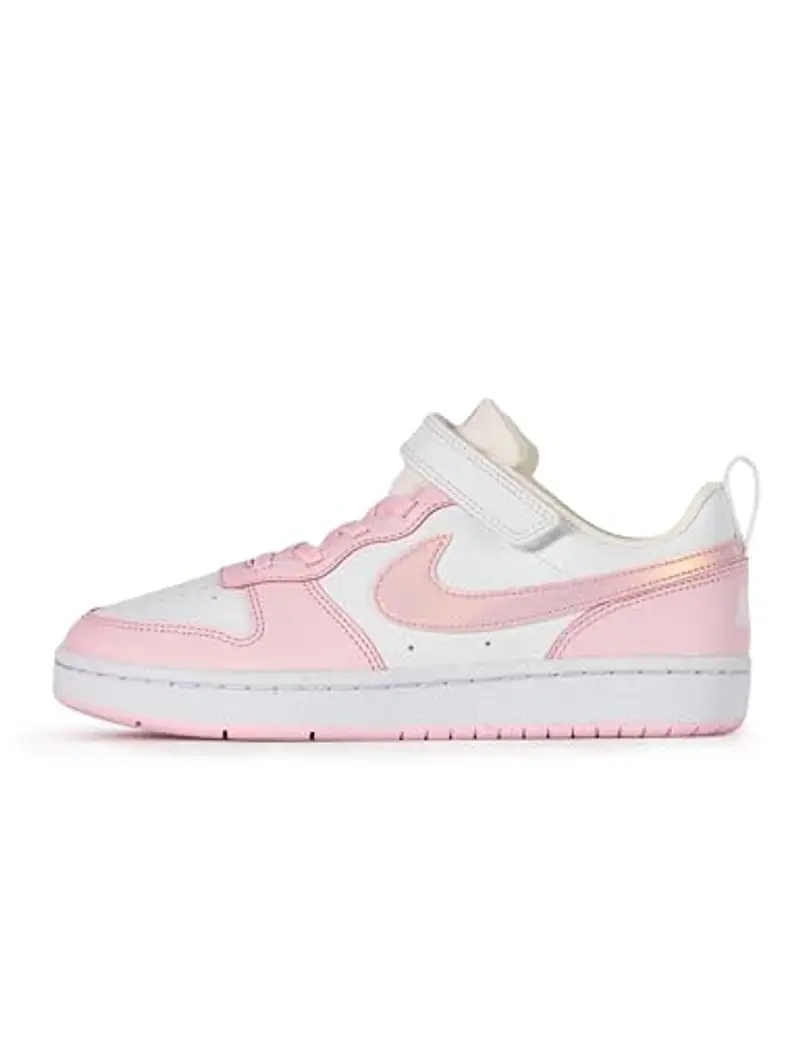 Nike Court Borough Low RECRAFT (TD), Sneaker Bambini e ragazzi, White/Pink Foam, 23.5 EU