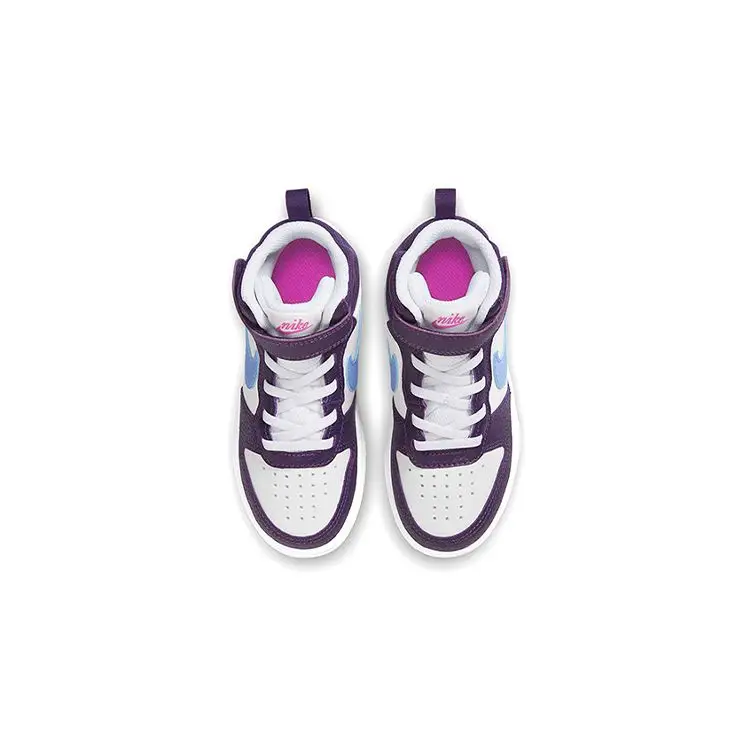 Court Borough Mid 2 PS Bianco/Melanzana/Fucsia Attivo/Royal Pulse Sneakers per Bambini Viola CD7783-106 35 miniatura 3