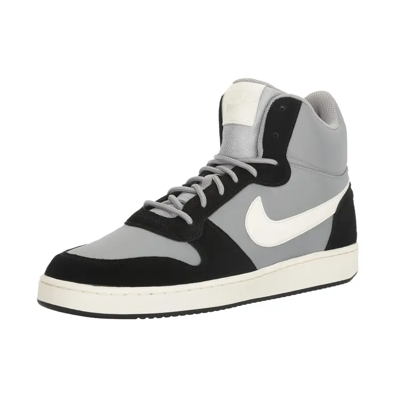 Court Borough Mid Premium Argento Opaco Nero Sneakers da Uomo Sail 844884-005 44 5 miniatura 4