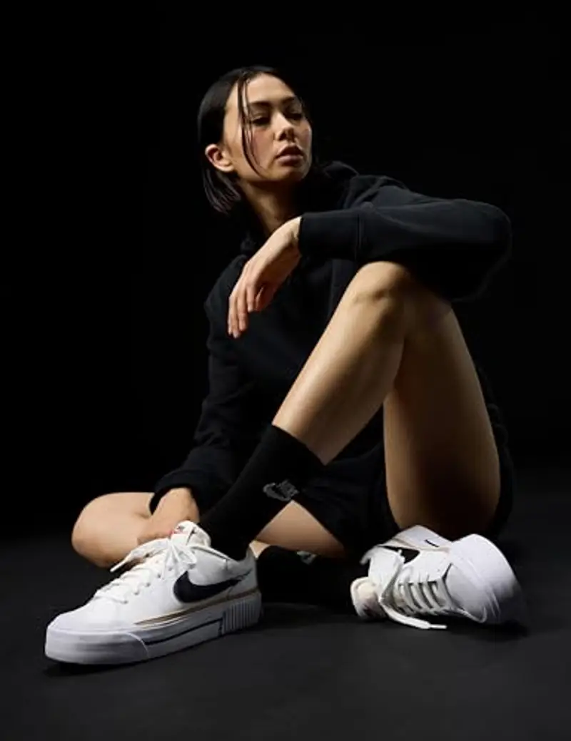 Nike Court Legacy Lift, Scarpe Donna, Bianco (White Black Hemp Team Orange), 42 EU miniatura 2