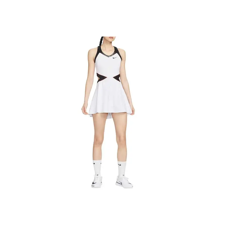 Court Slam Dri-FIT Traspirante Confortevole Abito da Tennis Senza Maniche Abiti da Donna II6187-100 M miniatura 3