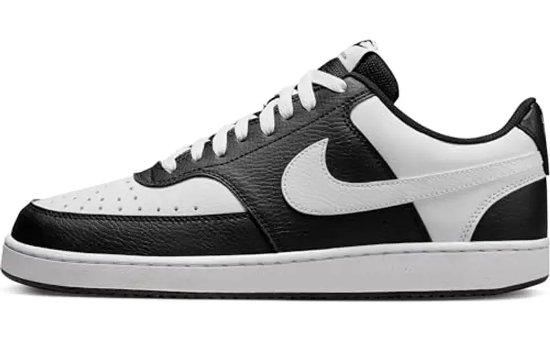 NIKE Court Vision Lo, Sneaker Uomo, Black/White, 42.5 EU