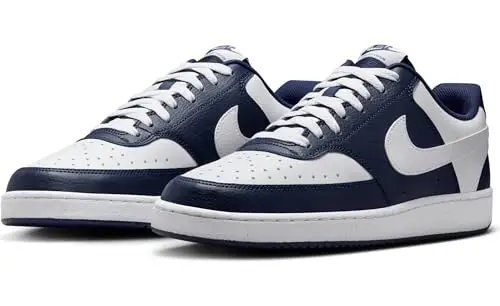 NIKE Court Vision Lo, Sneaker Uomo, Midnight Navy/White, 45 EU miniatura 2