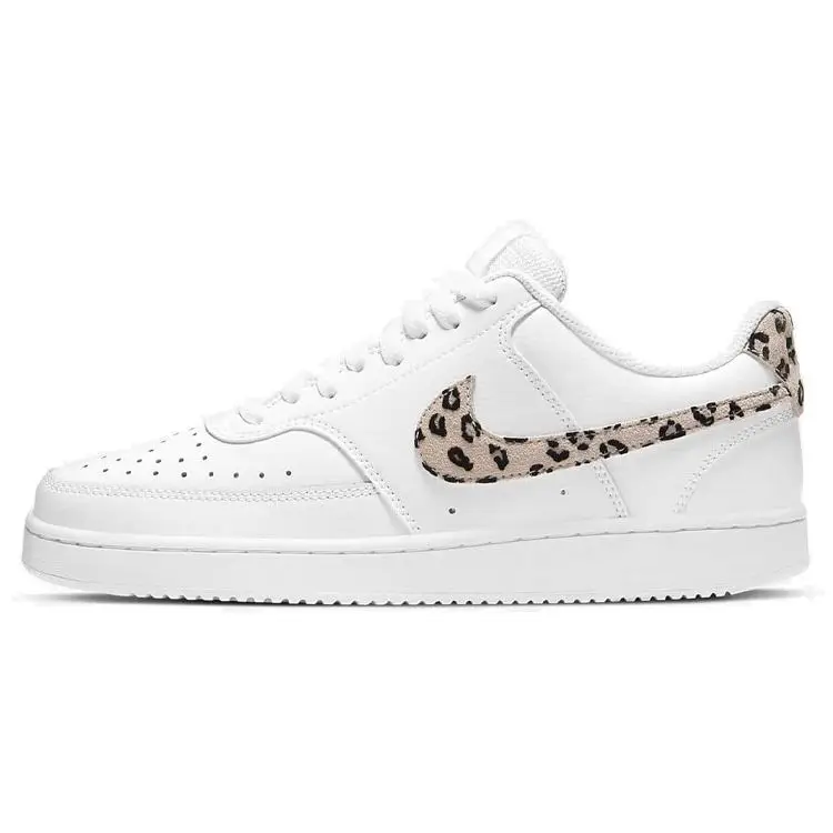 Court Vision Low Leopard Swoosh - Sneakers Bianche da Donna Sabbia del Deserto Nero DD9665-100 40 5