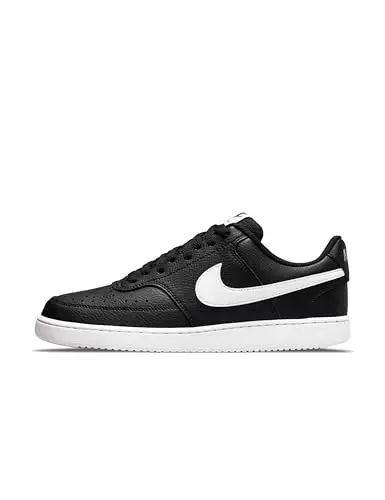 NIKE Court Vision Low Next Nature, Sneaker Uomo, Black White Black, 44 EU
