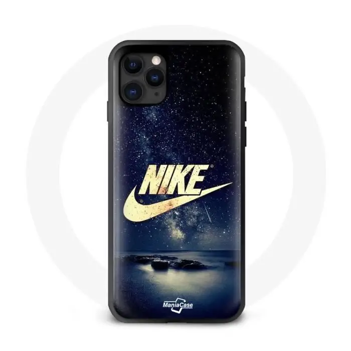 Cover - Nike - Iphone 12 - Logo Dorato - Notte Stellata - Flessibile