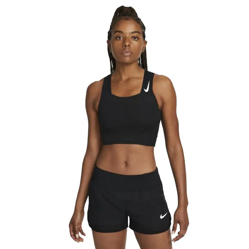 Crop Top Running Aeroswift Nero Bianco Donna M