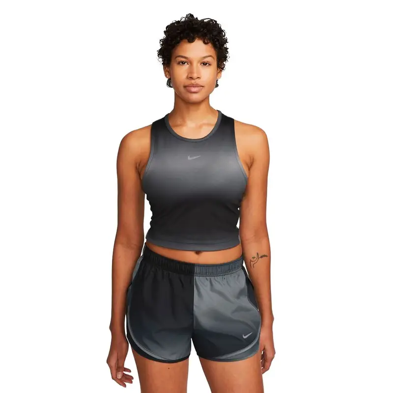 Crop Top Running Df Swoosh Nero Reflective Argento Donna L