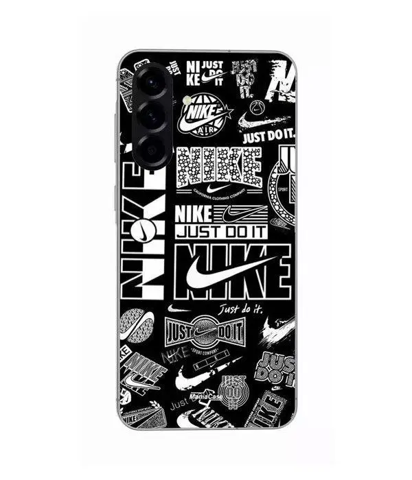 Custodia - Nike - Galaxy A26 - Silicone - Nero - Graffiti Bianco e nero nero