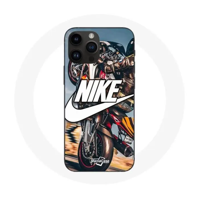 Custodia - Nike - Iphone 14 Pro Max - Morbida - Bianco - Ruota Moto bianco