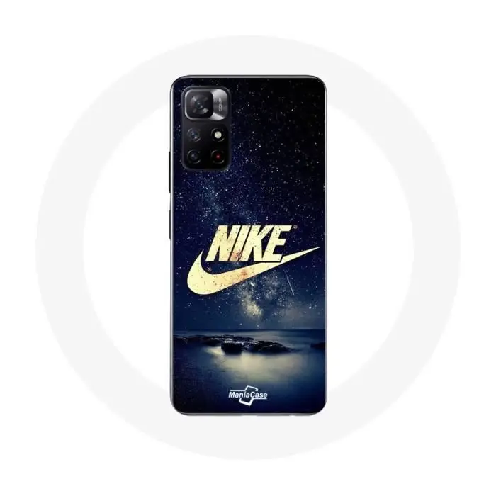 Custodia - Nike - Xiaomi Redmi Note 11s 5G - Logo Dorato - Notte Stellata - Morbida