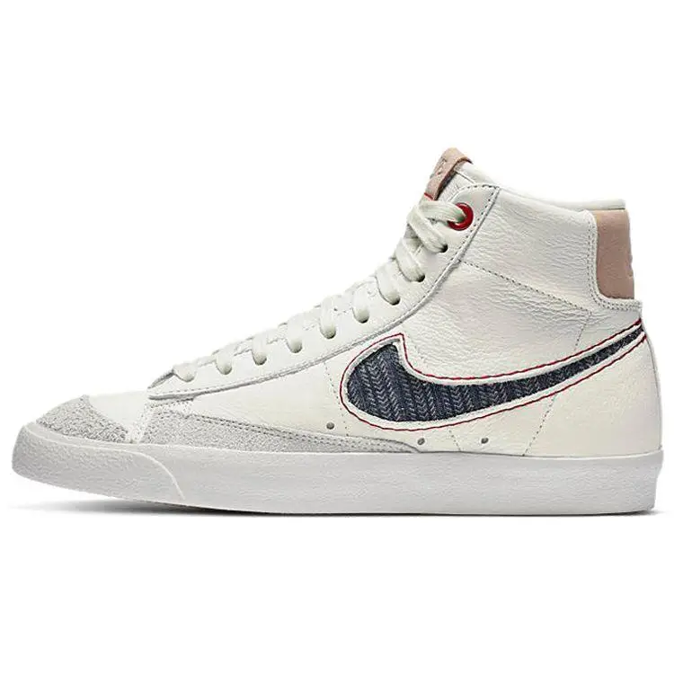 Denham x Nike Blazer Mid Sail Sneakers Unisex Crema Blu Notte Bianco Summit CU8054-100 36