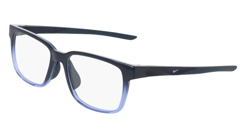 Donna Nike NIKE 7409 418 Montature da vista Bio-iniettato Blu Squadrata Normale