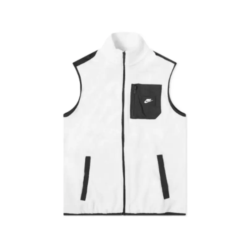 DQ5105-133 Gilet in Pile Polar - Sail & Black - S