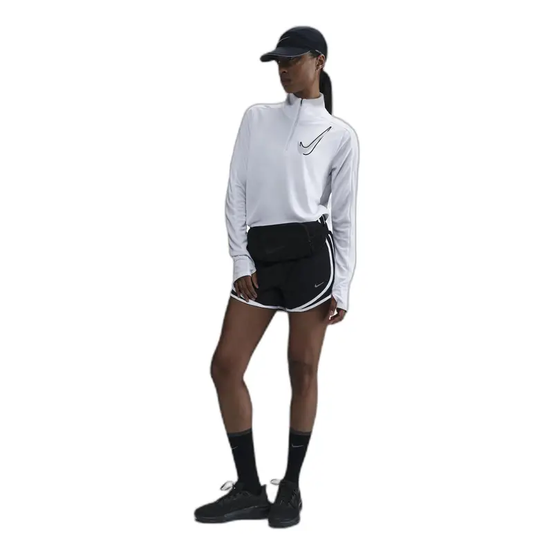 Drill top allenamento da donna Nike Swoosh Blanc
