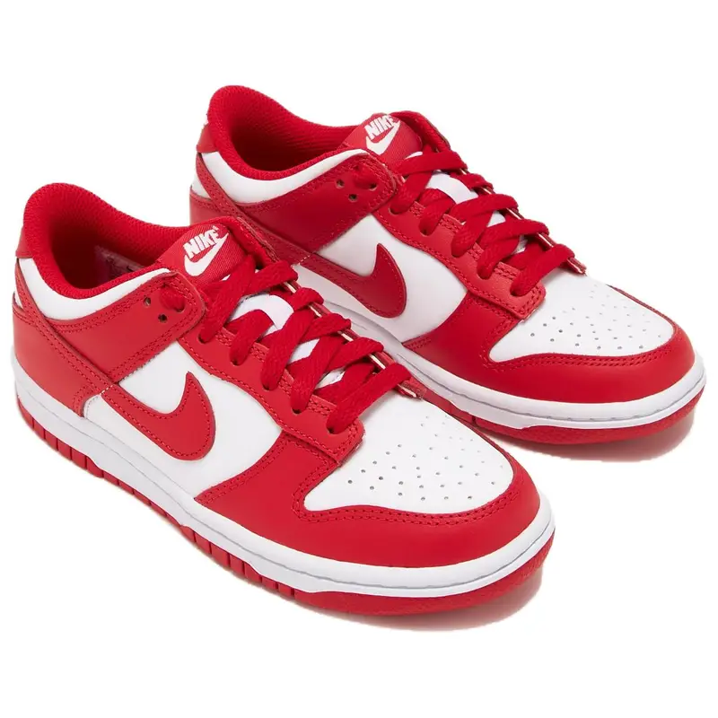 Dunk Low GS St Sneakers da Bambino Johns Rosso Bianco Rosso Università FB9109-119 36 miniatura 3