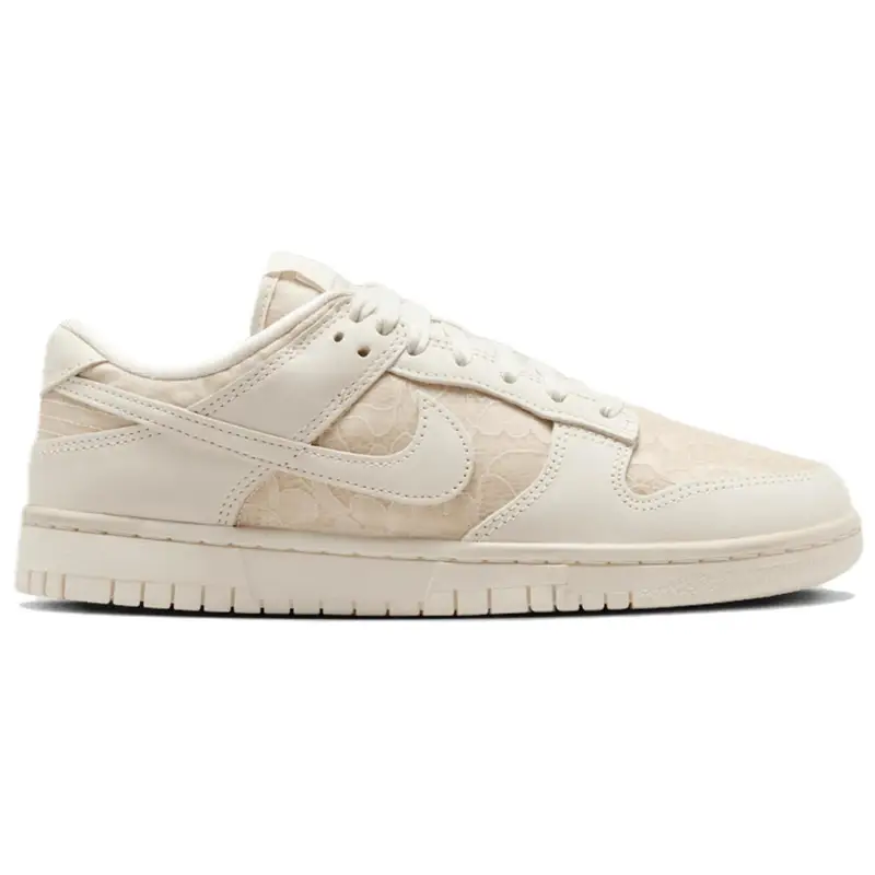 Dunk Low Lace Pack - Soft Pearl Sneakers da Donna Crema Marrone Chiaro-Orewood-Marrone Latte di Cocco HJ5870-100 35 5 miniatura 4
