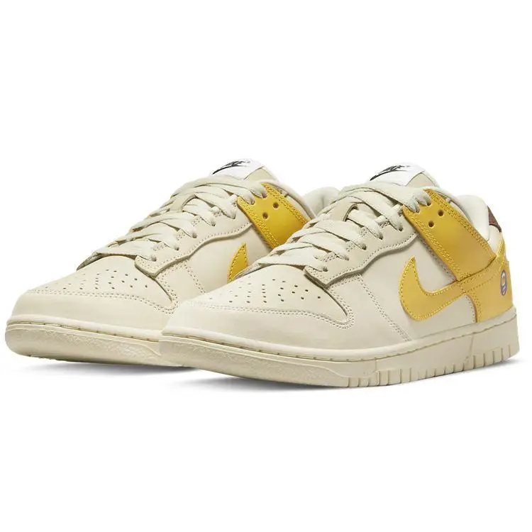 Dunk Low LX Banana Sneakers da Donna Crema Latte di Cocco Giallo Zolfo Vivace DR5487-100 36 5 miniatura 2