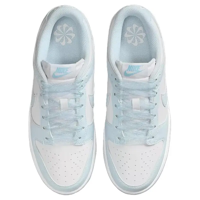 Dunk Low Next Nature Sheer Lace Pack - Blu Tinta Sneakers da Donna Bianco IB7311-100 38 5 miniatura 4