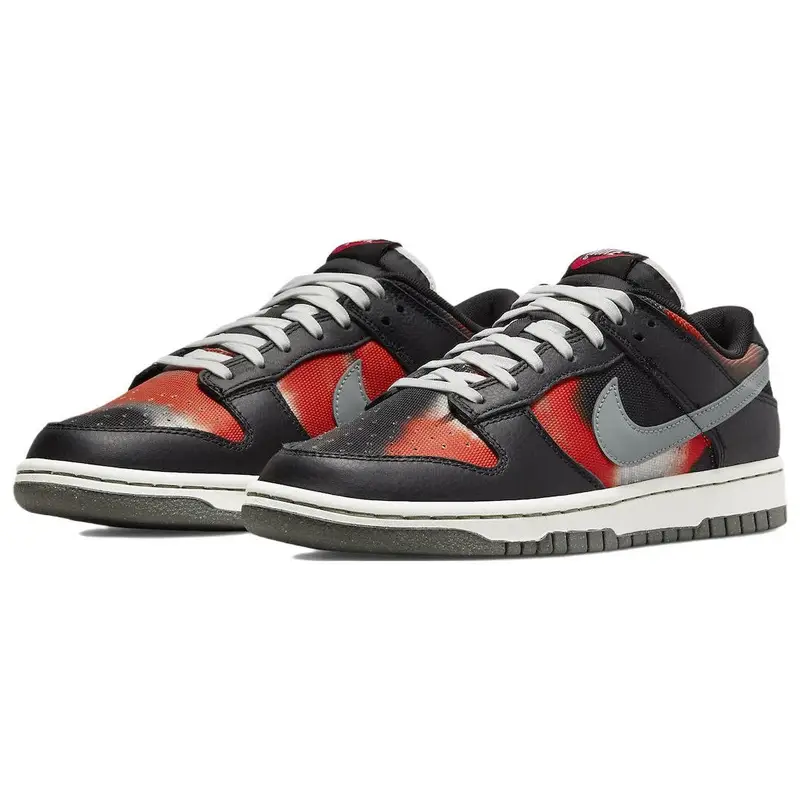 Dunk Low Pacchetto Graffiti - Nero Rosso Sneakers da Uomo DM0108-001 46 miniatura 2
