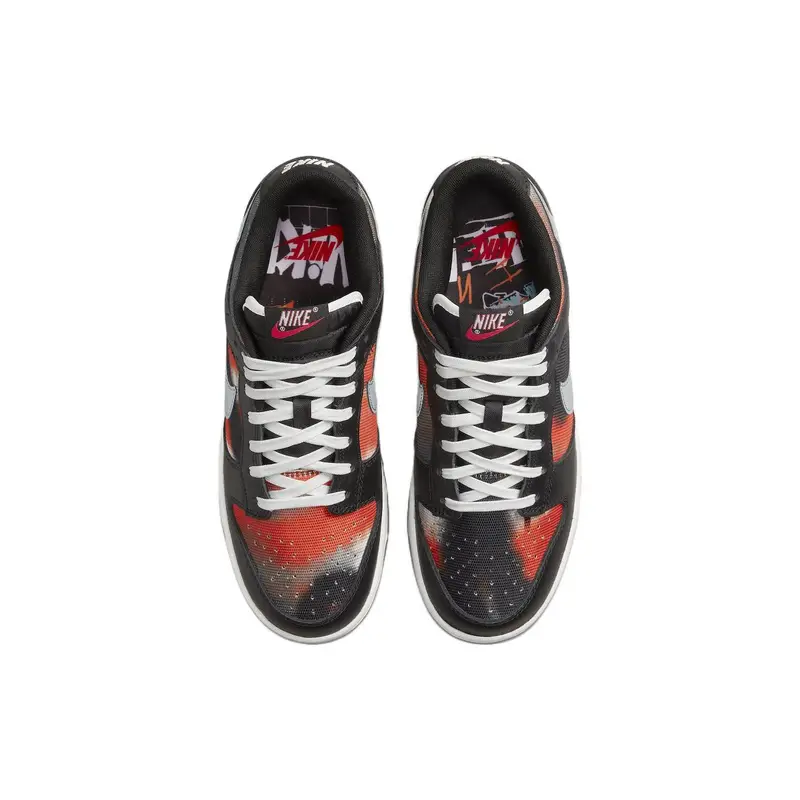 Dunk Low Pacchetto Graffiti - Nero Rosso Sneakers da Uomo DM0108-001 46 miniatura 3