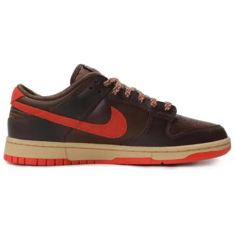Nike Dunk Low Retro Sneakers marrone e rosso miniatura 2