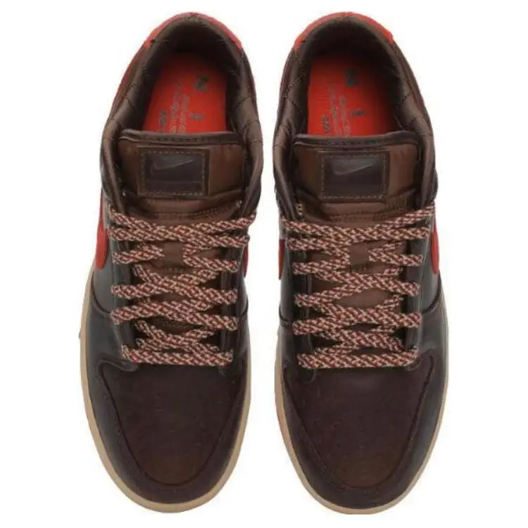 Nike Dunk Low Retro Sneakers marrone e rosso miniatura 4