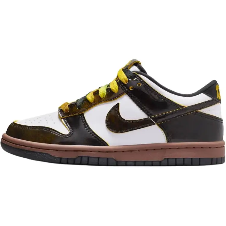 Dunk Low SE GS Pacchetto Panda-Monium - Fauna Brown Scarpe da Ginnastica per Bambini Bianco Nero Citron Vivace HQ9294-100 37 5