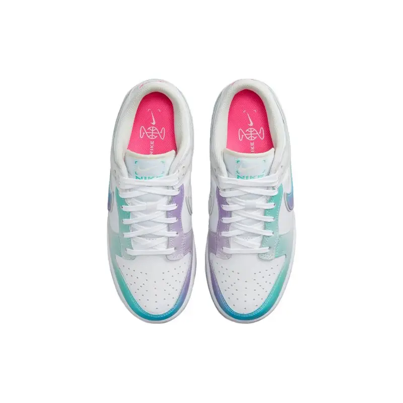 Dunk Low Unlock Your Space Sneakers da Donna Bianco Ghiaccio-Blu Fantasma FJ7743-194 35 5 miniatura 5